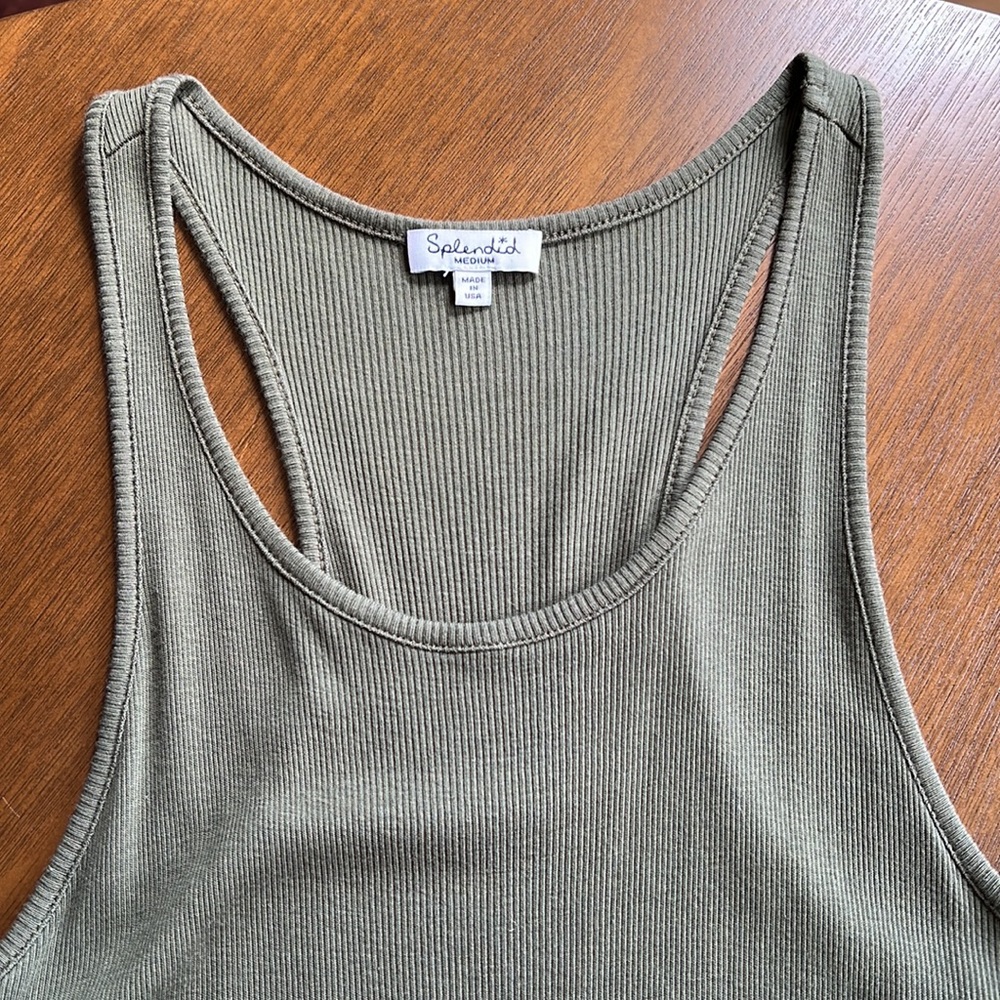 NWOT Splendid Ribbed Tank Maxi Dress (in Green)✨ - Picture 6 of 7
